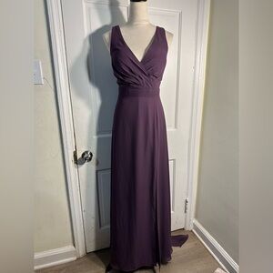 Azazie Deep Purple Maxi Dress